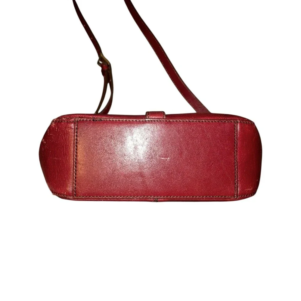 VTG Etienne Aigner Shoulder Bag Ox Blood, 100% Leather Handbag, Polyester Lining